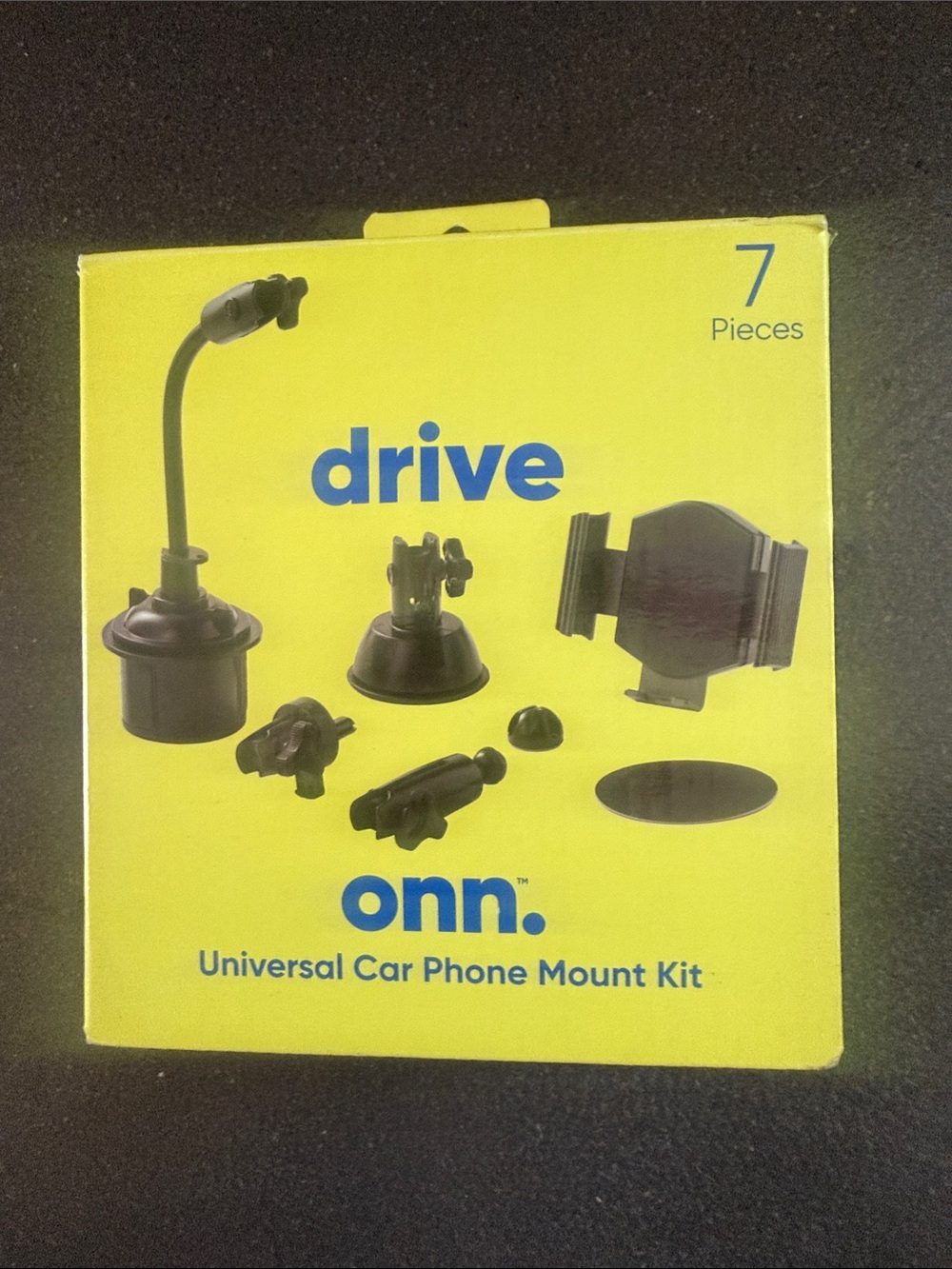 onn. Drive Universal Car Phone Mount Kit - Black